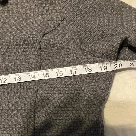 Decree- Peplum Woven Jacket Gray women’s Large - Picture 10 of 13